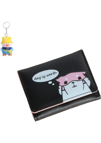 Küçük Cüzdan Kadın Kısa Üç Katlı Basit Sevimli Öğrenci Katlanır Cüzdan Kart Tutucu (Yurt Dışından) fiyatları
