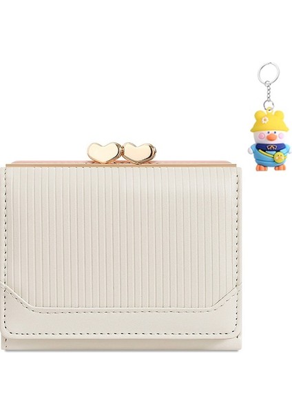 Bayan Cüzdan Kısa Klip Çoklu Kart Yuvası Üç Katlı Para Cüzdan Kart Tutucu (Yurt Dışından)