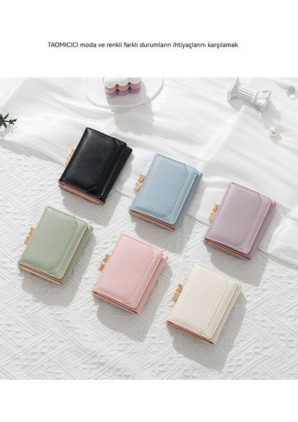 Bayan Cüzdan Kısa Klip Çoklu Kart Yuvası Üç Katlı Para Cüzdan Kart Tutucu (Yurt Dışından) modelleri