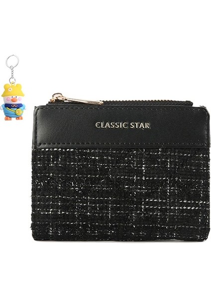 Cüzdan Bayan Kart Tutucu Tweed Basit Tarzı El Para Cüzdanı Kadınlar (Yurt Dışından)