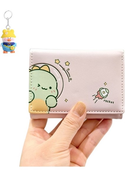 Karikatür Kart Tutucu Üç Katlı Mini Cüzdan Kısa Cüzdan Para Cüzdanı (Yurt Dışından)