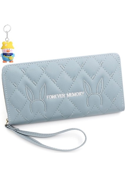 Kızlar Uzun Çanta Büyük Kapasiteli El Kayışı Çok Fonksiyonlu Cüzdan Basit Kadın Fermuarlı Çanta (Yurt Dışından)