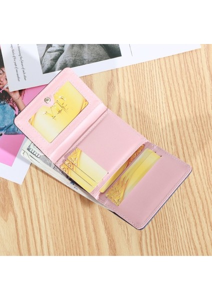 Küçük Cüzdan Kadın Kısa Üç Katlı Basit Sevimli Öğrenci Katlanır Cüzdan Kart Tutucu (Yurt Dışından) modelleri