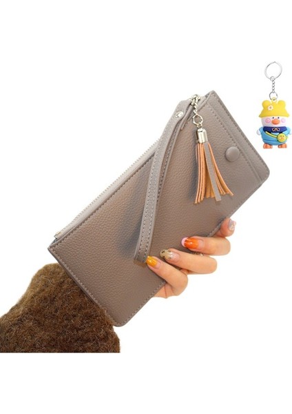Bayan Uzun Cüzdan Basit Taşınabilir Anahtar Depolama Çantası Kart Tutucu Cüzdan Cep Telefonu (Yurt Dışından)