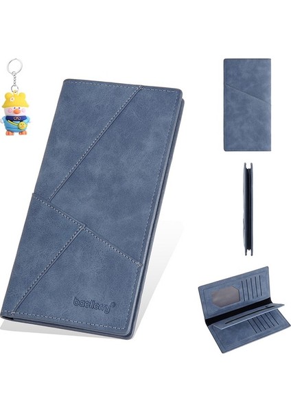 Erkek Cüzdan Moda Uzun Açık Çoklu Kart Yuvası Fermuarlı Büyük Kapasiteli Clutch (Yurt Dışından)