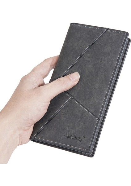 Erkek Cüzdan Moda Uzun Açık Çoklu Kart Yuvası Fermuarlı Büyük Kapasiteli Clutch (Yurt Dışından) modelleri