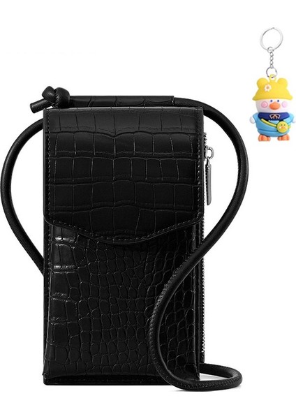 Çok Yönlü Crossbody Cep Telefonu Çantası Basit Moda Bayan Omuz Çantası Kart Tutucu Cüzdan (Yurt Dışından)