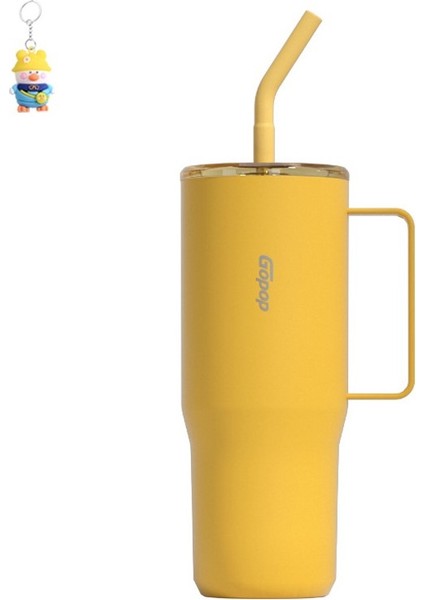 Paslanmaz Çelik Buz Bardağı Basit Isı ve Soğuk Yalıtım Kolu Pipetli Araba Kahve Bardağı (Yurt Dışından)