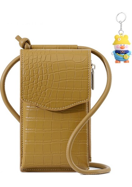 Çok Yönlü Crossbody Cep Telefonu Çantası Basit Moda Bayan Omuz Çantası Kart Tutucu Cüzdan (Yurt Dışından)