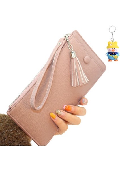 Bayan Uzun Cüzdan Basit Taşınabilir Anahtar Depolama Çantası Kart Tutucu Cüzdan Cep Telefonu (Yurt Dışından)