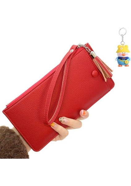 Bayan Uzun Cüzdan Basit Taşınabilir Anahtar Depolama Çantası Kart Tutucu Cüzdan Cep Telefonu (Yurt Dışından)