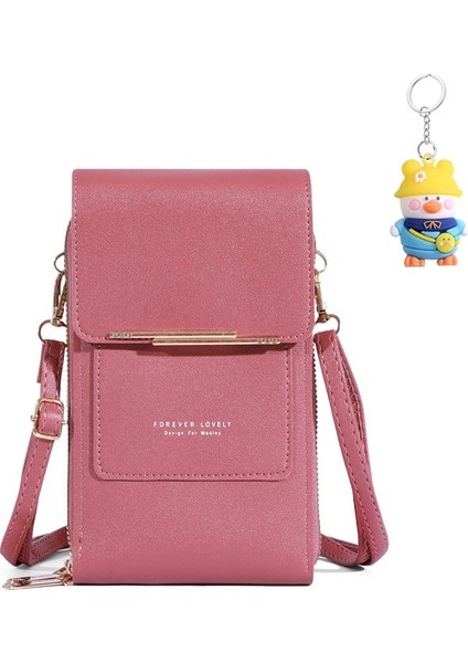 Cep Telefonu Çantası Crossbody Dokunmatik Ekran Çok Fonksiyonlu Basit Cüzdan Omuz Çantası Taşınabilir Kart (Yurt Dışından)