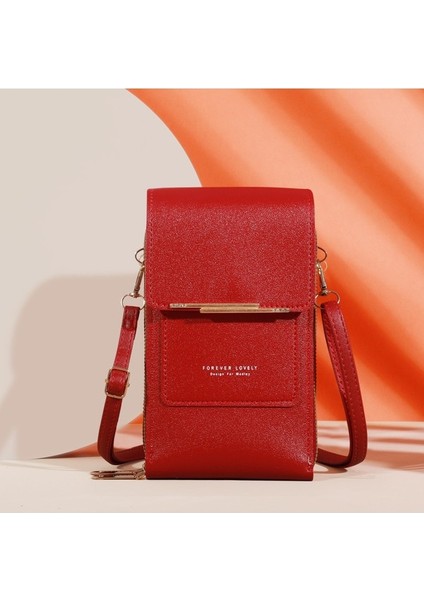 Cep Telefonu Çantası Crossbody Dokunmatik Ekran Çok Fonksiyonlu Basit Cüzdan Omuz Çantası Taşınabilir Kart (Yurt Dışından) fırsatları