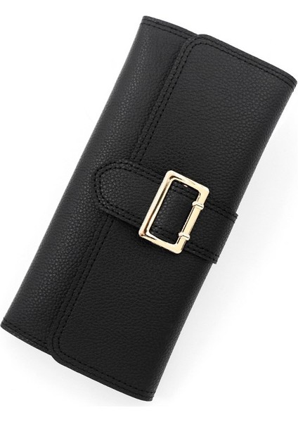 Bayanlar Uzun Cüzdan Üç Katlı Çanta Kadın Para Cüzdanı Çoklu Kart Yuvası Kart Tutucu Clutch (Yurt Dışından)