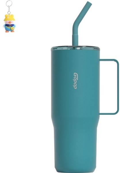 Paslanmaz Çelik Buz Bardağı Basit Isı ve Soğuk Yalıtım Kolu Pipetli Araba Kahve Bardağı (Yurt Dışından)