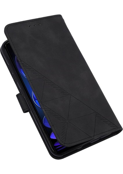 Xiaomi Redmi Note 12 Pro Plus 5g Kılıf Tam Kaplar Deri Dokulu Kapaklı Cüzdan Standlı Kartvizitli Kopçalı Kapak Kartlıklı Uzun Askılı (Yurt Dışından)