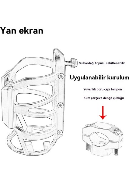 Kawasaki NINJA400 Z400 Z300 Z250 Modifiye Su Şişesi Tutucu Tampon Su Bardağı Su Isıtıcısı Tutucu Için Motosiklet Su Bardağı Tutucu (Yurt Dışından)