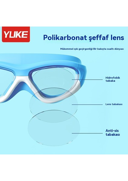 Çocuk Yüzme Gözlükleri Erkek Kız Yüzme Gözlükleri Su Geçirmez Anti-Sis Hd Yüksek Kaliteli Büyük Çerçeve (Yurt Dışından) fırsatları
