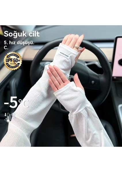 Süper Peri Kabarcık Buz Ipek Güneş Koruyucu Kolları Kadın Gevşek Nefes Alabilir Sürüş Anti-Uv Yaz Buz Kolu Bisiklet Gölge Eldivenleri (Yurt Dışından) fırsatları