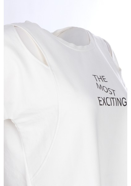 Ysatis Oversize Minimalist Kadın Bluz - Kısa Kol - Günlük modelleri