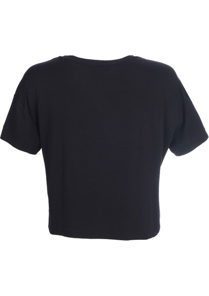Ysatis Oversize Crop Bluz: Kısa Kol Yuvarlak Yaka Günlük Kadın indirimleri