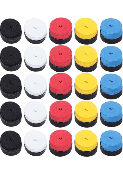 25 Adet Tenis Raketi Kaymaz Bant Kayma Dalı Süper Emici Ter Badminton Raketi Overgrips Balıkçılık Çubuklar Için Squash Raketili (Yurt Dışından)