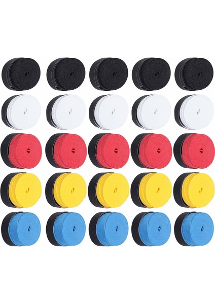 25 Adet Tenis Raketi Kaymaz Bant Kayma Dalı Süper Emici Ter Badminton Raketi Overgrips Balıkçılık Çubuklar Için Squash Raketili (Yurt Dışından)