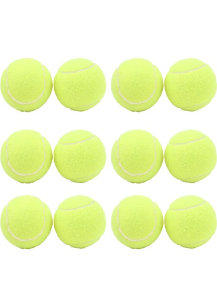 12 Paket Tenis Topları Ka Keçe Basınç Eğitimi Tenis Topları Uygulama Topları Saklama Çantası Acemi Için Eğitim Sarı (Yurt Dışından)