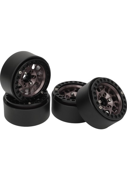 4 Adet Rc Paletli Jantlar Evrensel Alüminyum Alaşım 1.9 In Rc Beadlock Tekerlek Jantları SCX10 SCX10 Iı Titanyum (Yurt Dışından) modelleri