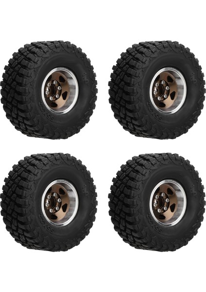 4 Adet Rc Paletli Lastikler Yumuşak Rc Araba Lastik Lastik Alüminyum Alaşımlı Jant Jantlar SCX24 1/24 1/18 Yükseltme Parçaları Bakır (Yurt Dışından) fiyatları