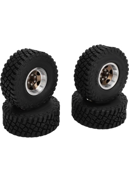 4 Adet Rc Paletli Lastikler Yumuşak Rc Araba Lastik Lastik Alüminyum Alaşımlı Jant Jantlar SCX24 1/24 1/18 Yükseltme Parçaları Bakır (Yurt Dışından) fırsatları