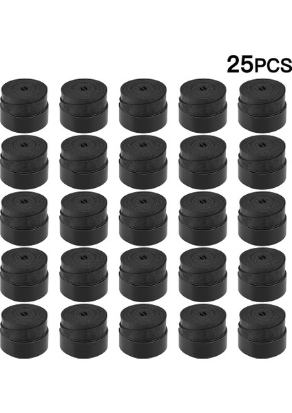 25 Paket Tenis Raketi Sapları Anti-Skid Badminton Raket Sapları Titreşim Overgrip Ter Bandı (Yurt Dışından)
