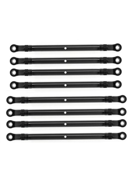 8 Adet Alüminyum Alaşımlı Bağlantı Çubuğu Bağlantı Seti 313MM Dingil Mesafesi Için Yedek Eksenel 1/10 SCX10 90046 Trx4 Uzaktan Kumanda Paletli Araba Aksesuarları, Siyah (Yurt Dışından)