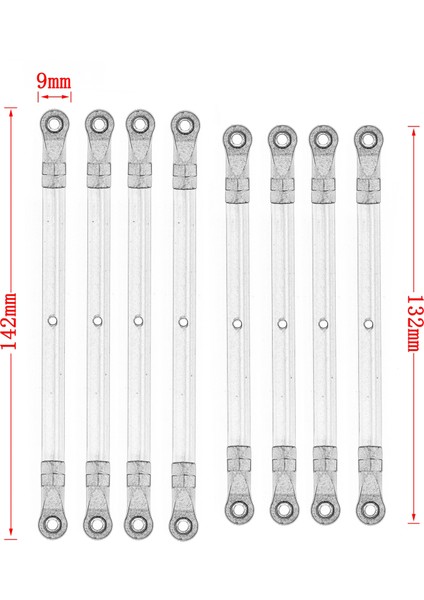 8 Adet Alüminyum Alaşımlı Bağlantı Çubuğu Bağlantı Seti 313MM Dingil Mesafesi Için Yedek Eksenel 1/10 SCX10 90046 Trx4 Uzaktan Kumanda Paletli Araba Aksesuarları, Siyah (Yurt Dışından)