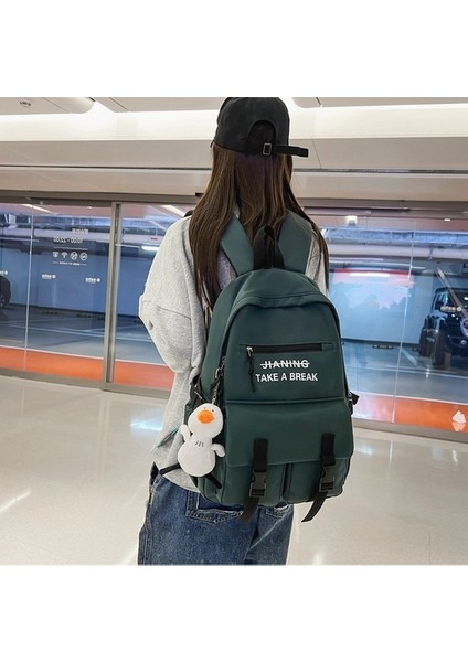 Sırt Erkek Gündelik Sırt Büyük Kapasiteli Okul Kadın Ortaokul Üniversite Öğrencileri Kore Versiyonu Düz Renk Tüm Maç Çanta (Yurt Dışından) modelleri