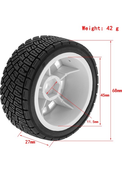 4 Adet Uzaktan Kumanda Araba Yarışı 68 * 45 * 27MM Lastikler Arazi Lastiği Değiştirme Tamiya TT01 TT02 XV01 TA06 Ptg - 2 Hpı Hsp Chevrolet C3 1/10 Uzaktan Kumanda Araba Tekerlek Yükseltme Parçaları (Yurt Dışından)