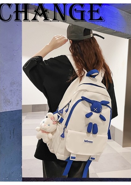 Kadın Lise Öğrencileri Ortaokul Öğrencileri Için Okul Geniş Kapasiteli Kontrast Renkli Kız Çocuk Sırt Niş Tasarımlı Üniversite Öğrencisi Sırt Çantası (Yurt Dışından) indirimleri