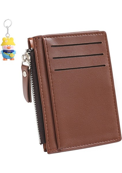 Moda Fermuarlı Kart Tutucu Büyük Kapasiteli Çoklu Kart Yuvası Basit Para Cüzdanı (Yurt Dışından)
