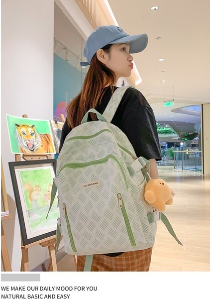 Kadınlar Için Yeni Kore Tarzı Modaya Uygun Sırt Çantası, Ortaokul Öğrencileri Için Kişiselleştirilmiş Naylon Sırt Çantası, Büyük Kapasiteli, Su Geçirmez Bilgisayar Sırt Çantası Y (Yurt Dışından) fiyatları