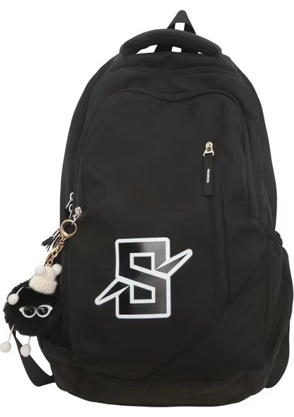 Erkekler ve Kadın Için Okul Stil Üniversite Öğrencisi Retro Kontrast Renk Büyük Kapasiteli Sırt Çok Yönlü Ortaokul Öğrencisi Sırt Erkek Çantası (Yurt Dışından)