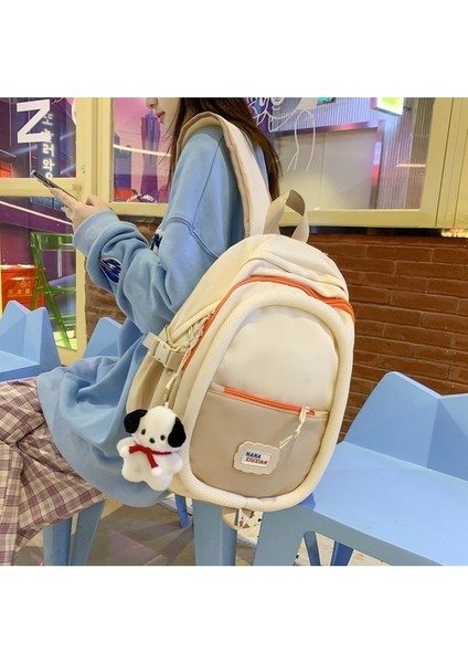 Basit Büyük Kapasiteli Sırt Çantası Niş Tasarımı Sürekli Daire Sırt Çantası Üniversite Öğrencisi Ortaokul Sırt Çantası Yeni Stil (Yurt Dışından) indirimleri