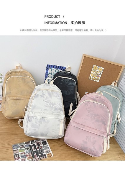 Sırt Koyu Çiçek Açık Sırt Okul Ortaokul Kızları Büyük Kapasiteli Lise Öğrencileri Tarzı Çantası (Yurt Dışından) fiyatları