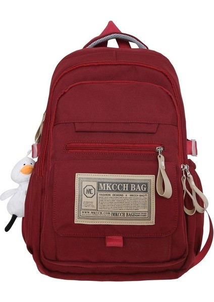 Okul Kadın Lise Öğrencileri Büyük Kapasiteli Kampüs Sırt Ortaokul Öğrencileri Düz Renk Sırt Trendi Çantası (Yurt Dışından) indirimleri