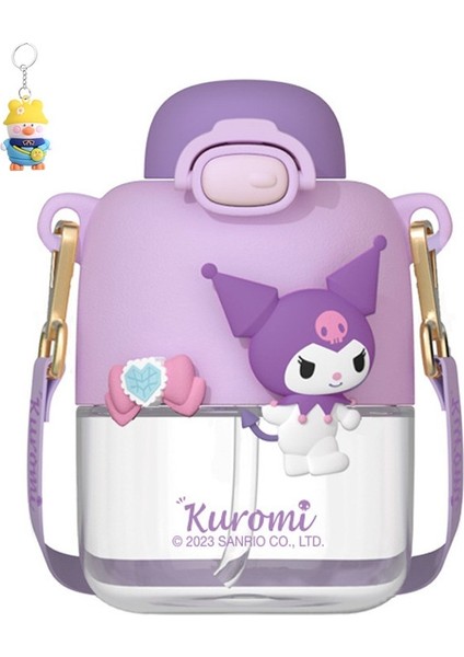 Sanrio Fincan Kız Plastik Sevimli Kulomi Su Bardağı Öğrenci Pipetli Büyük Göbek Bardağı (Yurt Dışından)