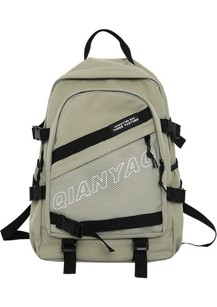 2023 Moda Kadın Büyük Kapasiteli Sırt Çantası Açık Hava Seyahati Büyük Kapasiteli Sırt Çantası Lise Öğrencisi Okul Çantasının Basit Kore Versiyonu (Yurt Dışından)