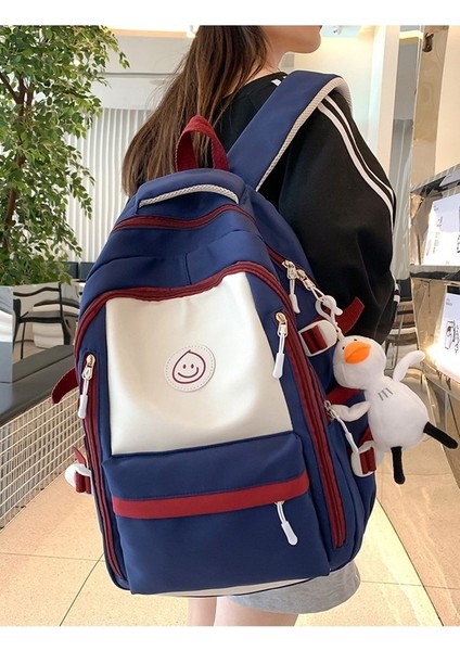 Sırt Çantası 2023 Moda Öğrenci Okul Çantası Basit Ortaokul Öğrencisi Kolej Öğrencisi Sırt Çantası (Yurt Dışından) fırsatları