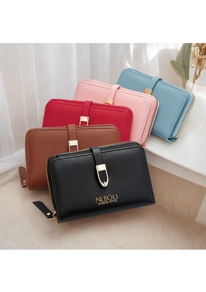 Basit ve Moda Bayan Cüzdanı Büyük Kapasiteli Sertifika Saklama Kartı Tutucu Kadın Bozuk Para Cüzdanı (Yurt Dışından) fırsatları