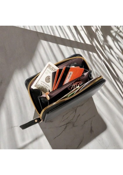 Basit ve Moda Bayan Cüzdanı Büyük Kapasiteli Sertifika Saklama Kartı Tutucu Kadın Bozuk Para Cüzdanı (Yurt Dışından) indirimleri
