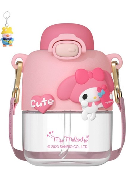 Sanrio Fincan Kız Plastik Sevimli Kulomi Su Bardağı Öğrenci Pipetli Büyük Göbek Bardağı (Yurt Dışından)