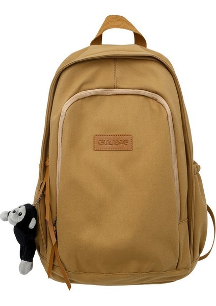 Retro Yıkanmış Kanvas Okul Çantasının Kore Versiyonu Ins Kolej Tarzı Sırt Çantası Erkek ve Kadın Orta Okul Öğrencileri Üniversite Öğrencileri Sırt Çantası (Yurt Dışından)